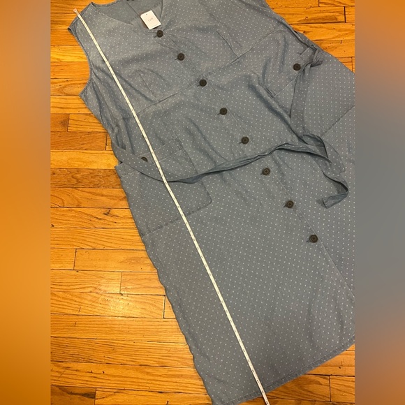 J Jill Denim Sleeveless Button-Front Dress In Blue Dunes Wash Size 3XL NWT - Picture 11 of 14